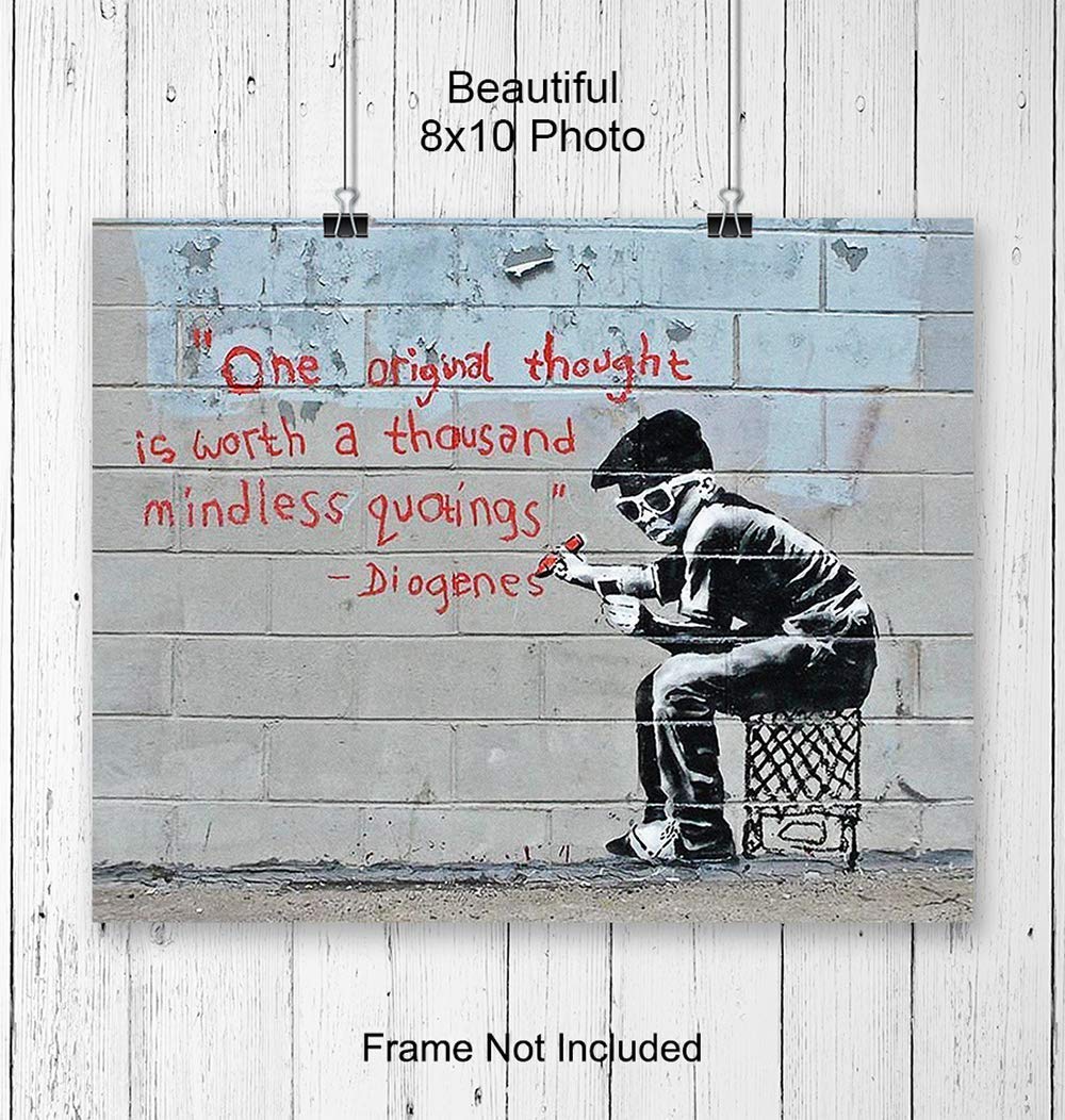 Amazon.com: Banksy Original Thought Graffiti 8x10 Wall Decor